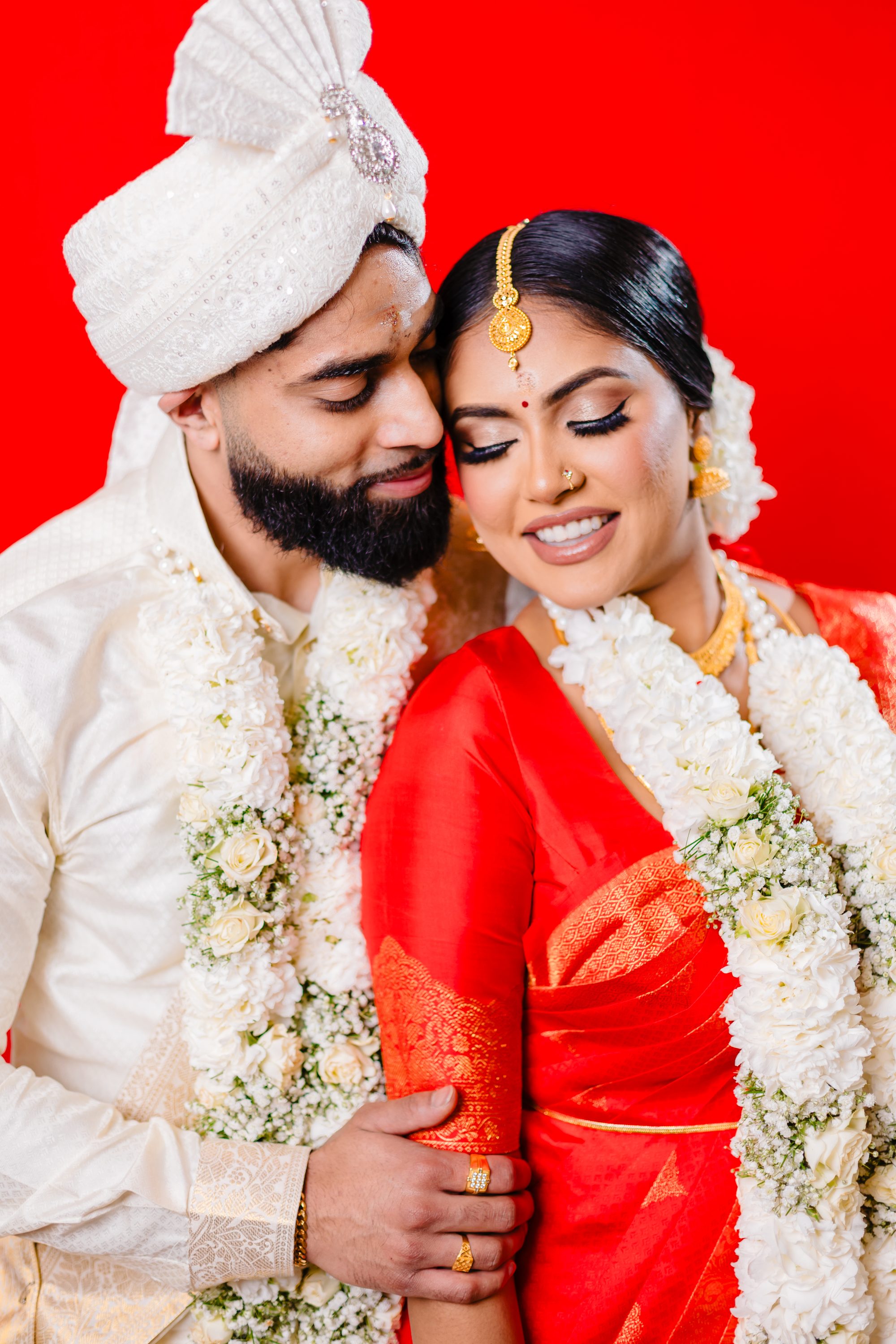 Bright and airy wedding portrait